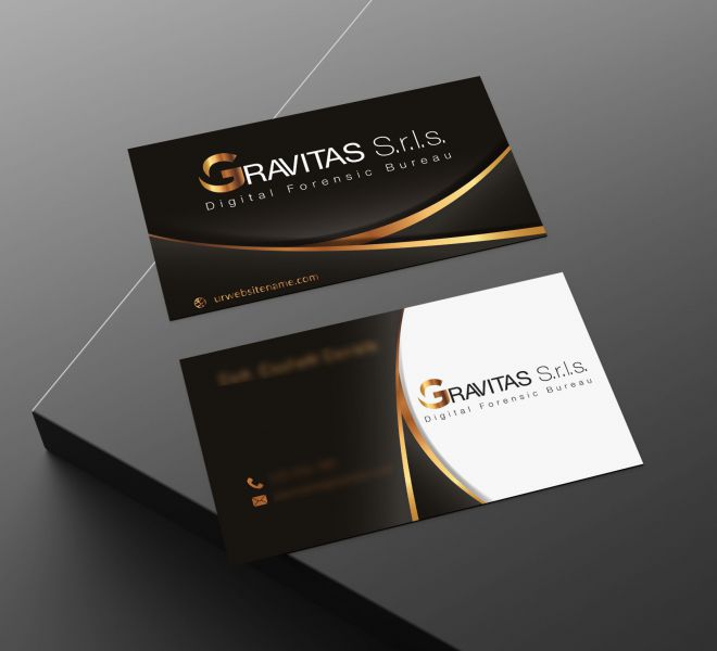Black and gold business card mockup